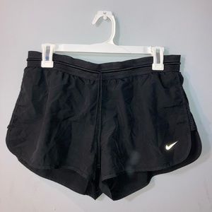 black nike running shorts